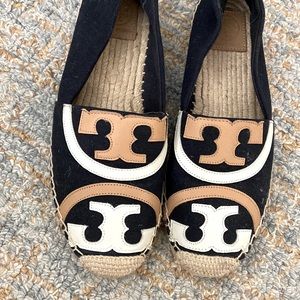 They’re a bit too small on me. Tory Burch espadrilles. Size 8M.